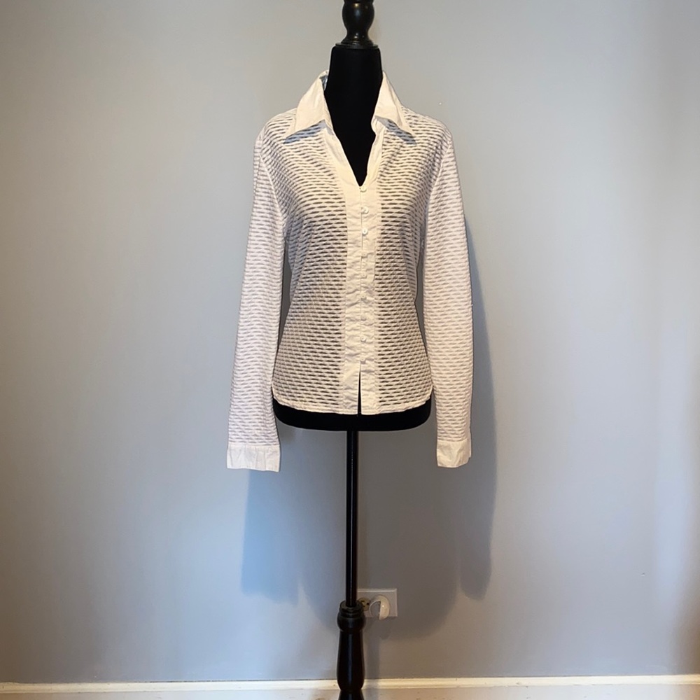 Josephine Chaus white blouse like new 16
